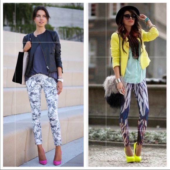 🦋 Radiant Blue & White Tile Pattern Leggings  * YOGA - Picture 8 of 9